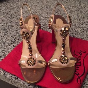Stunning Gold Louboutin Sandal